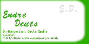 endre deuts business card